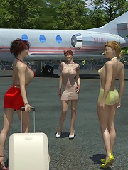 Shemales Bang The Sexy Stewardess